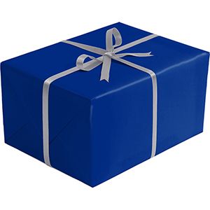 Double Sided Gift Wrap, Royal & Silver Kraft