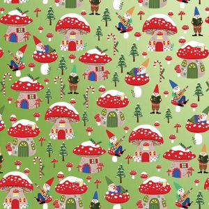 Holiday Gnomes, Christmas Patterns Gift Wrap