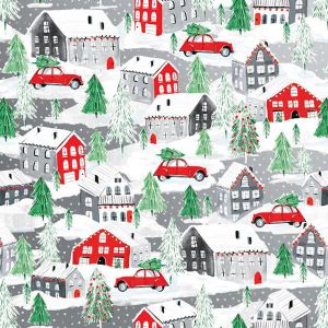 Christmas Town, Christmas Patterns Gift Wrap