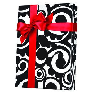 Feminine & Floral Gift Wrap, Bold Scroll