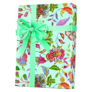 Feminine & Floral Gift Wrap, Crewel Embroidery