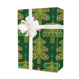 Jeweled Trees, Christmas Patterns Gift Wrap