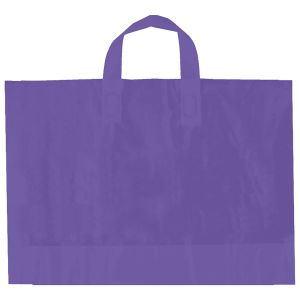 Purple, AmeriTote HD Plastic Shopping Bags, 12" x 10" + 4"