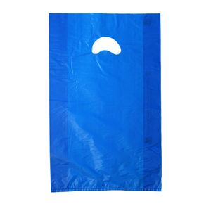 Dark Blue, Plastic Merchandise Bags, 12" x 3" x 18"