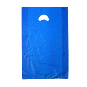 Dark Blue, Plastic Merchandise Bags, 13" x 3" x 21"