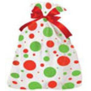 Holiday Dots, Printed Plastic Holiday Bags, 24" x 6" x 42"