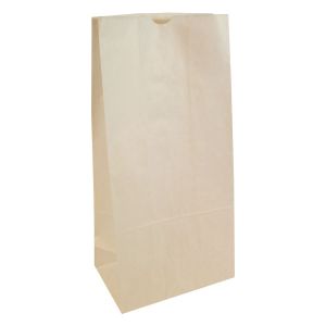 #16 White paper grocery bags, 7-11/16" x 4-3/8" x 16-1/16"