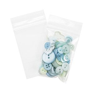 Clear Zipper Reclosable Poly Bags, 2" x 3"