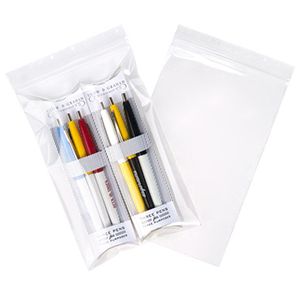 Clear Zipper Reclosable Poly Bags, 5" x 7"