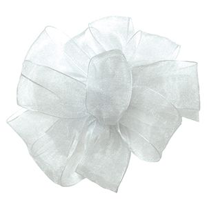 White, Simply Sheer Asiana Fabric Ribbon