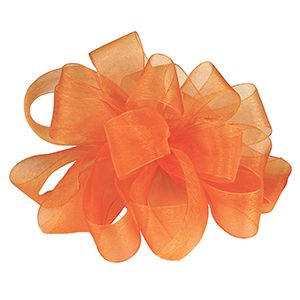 Tropical Orange, Simply Sheer Asiana Fabric Ribbon