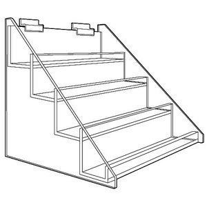 4-Tier Acrylic Economy Shelf Display for Slatwall