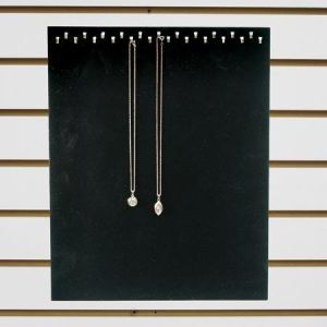Jewelry 23 Hook Display, White Faux, 12" x 15"