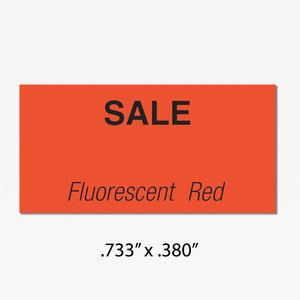 Monarch 1110 Labels, Red SALE, Removable adhesive