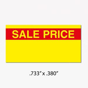 Monarch 1110 Labels, Yellow/Red "SALE PRICE"