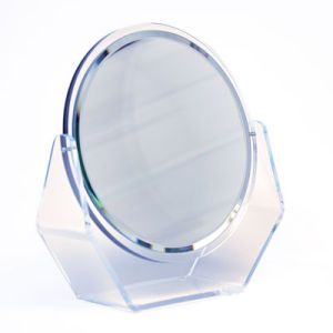 Acrylic Beveled Glass Counter Mirror, 10-1/8" x 9" x 3"