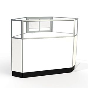 Mirror Doors, Rear Access Corner Display Cases, for Jewelry Showcase
