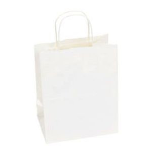 White, Medium Gloss Paper Shoppers