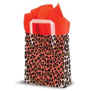 Leopard, Large Shoppers with Tri-Fold Handles