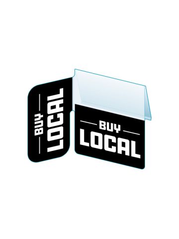 Buy Local Shelf Talker with Right Angle Flag, 2.5"W x 1.25"H