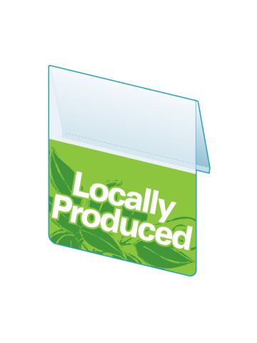 Locally Produced Shelf Talker, ClearVision, 2.5"W x 1.25"H