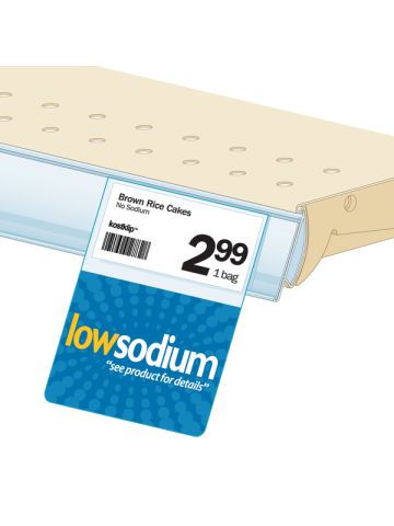 Low Sodium Shelf Talker, HealthTalker Series, ClearVision, 2.5"W x 1.25"H