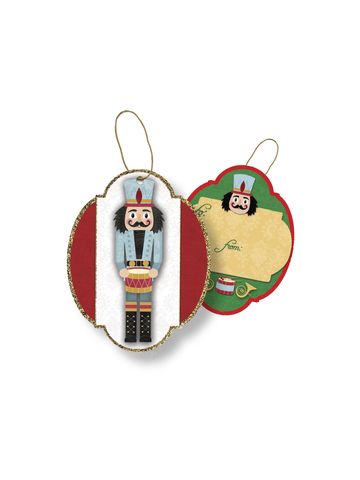 Gift Tags with Strings, Traditional Nutcracker Collection, 3-1/2" x 3-1/2"