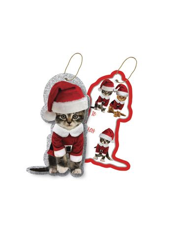 Gift Tags with Strings, Kitty Christmas Collection, 3-1/2" x 3-1/2"