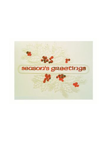 Holiday Gift Enclosure Card, Red Foil on White