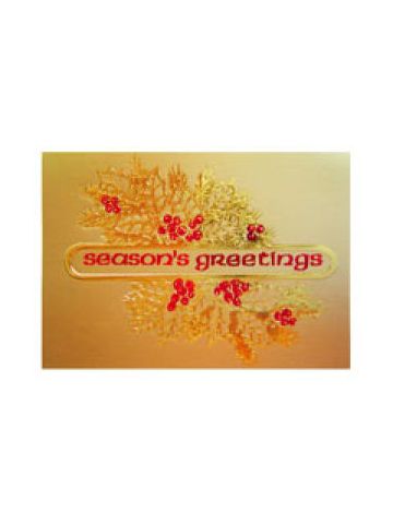 Holiday Gift Enclosure Card, Red Foil on Gold