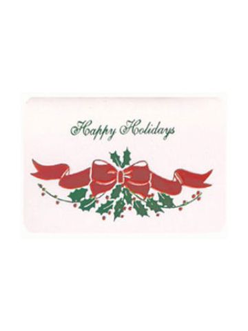 Holiday Gift Enclosure Card, Green/Red on White