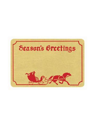 Holiday Gift Enclosure Card, Red Foil on Kraft