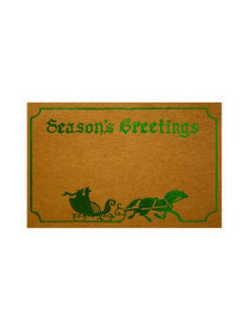 Holiday Gift Enclosure Card, Green Foil on Kraft