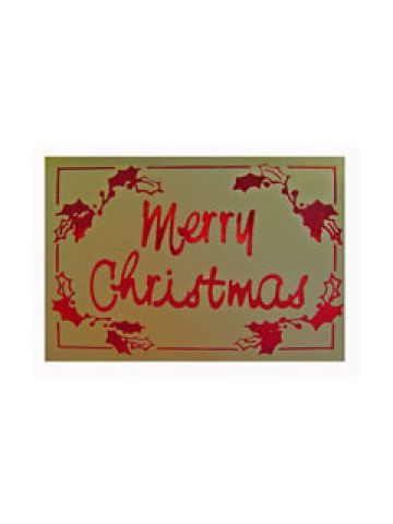 Holiday Gift Enclosure Card, Red & Gold on Kraft