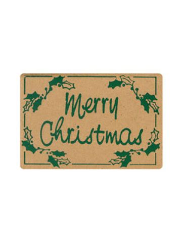 Holiday Gift Enclosure Card, Hunter Green on Kraft