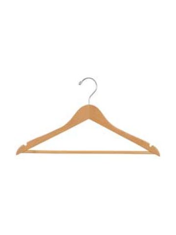 17" Natural Finish, Flat Wood Suit Hangers