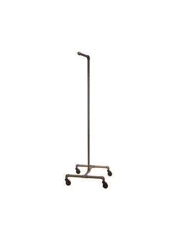 6" Faceout Clothing Rack, Grey with casters