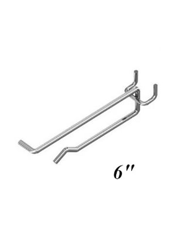 100 PACK 4 Inch Flip Scan™ Metal Peg Hooks w/Label Holder 1/8 to