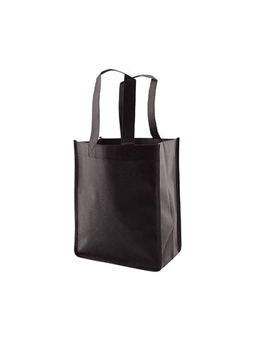 Reusable Shopping Bags, 8" x 5" x 10" x 5", Black