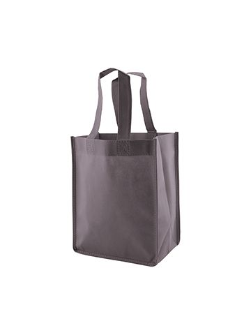 Reusable Shopping Bags, 8" x 5" x 10" x 5", Charcoal