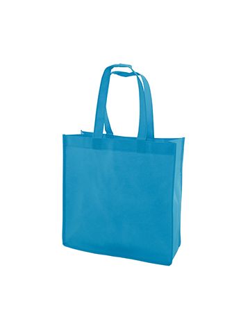 Reusable Shopping Bags, 13" x 5" x 13" x 5", Aqua Blue