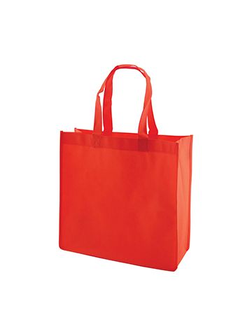 Reusable Shopping Bags, 13" x 5" x 13" x 5", Red