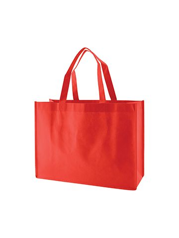 Reusable Shopping Bags, 16" x 6" x 12" x 6", Red