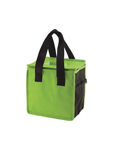 Lunch Tote Bag, 8" x 6" x 8.5" x 6", Lime/Black