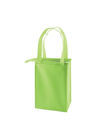 Insulated Lunch Tote Bag, 8" x 7" x 12", Lime Green