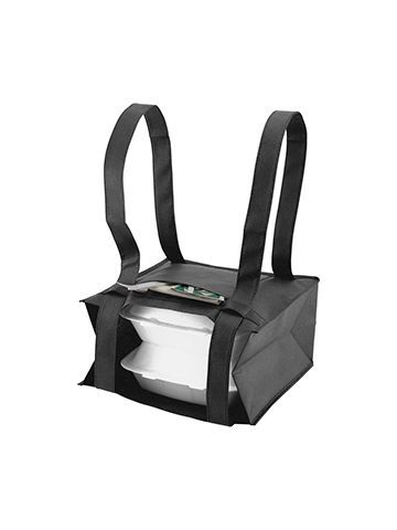 Easy Back Carry Reusable Shopping Bag, 15" x 8" x 15" x 8", Black