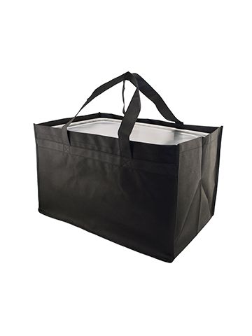 Reusable Catering Tote Bag, 22" x 14" x 13", Black