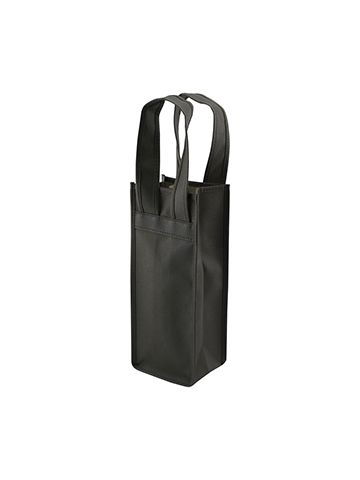 Single Bottle Wine Bags, 4.5" x 3.5" x 11", Black