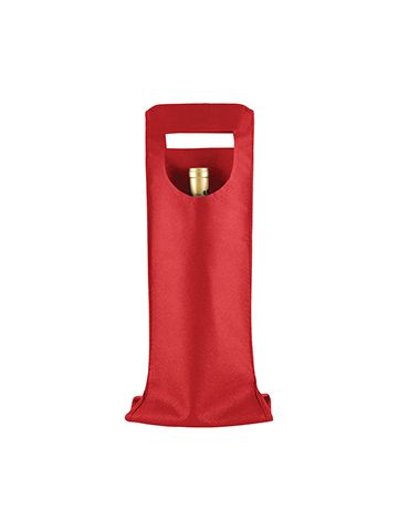 1 Bottle Wine Bags, 6" x 16.25", Red