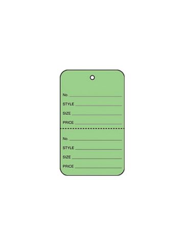 1 3/4" Green, UnStrung Apparel Colored Tags